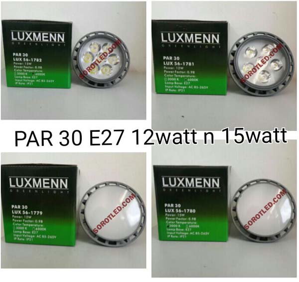 PAR30 LED 15watt 12watt merk Luxmenn